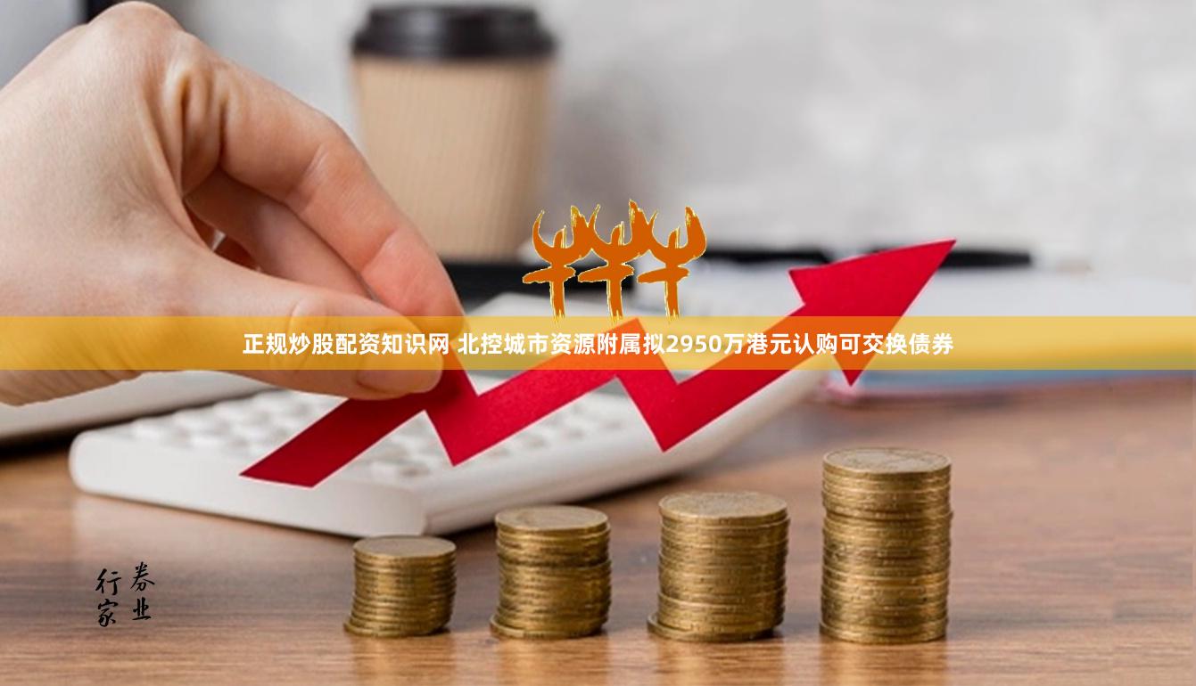 正规炒股配资知识网 北控城市资源附属拟2950万港元认购可交换债券